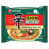 Nongshim Vegan Shin Green Ramen – Clean Plant-Based Noodle Bowl for Uncluttered Pantry Staples