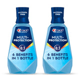 Crest Pro Health Multi-Protection Mouthwash 1L 2 Pack – Gentle Alcohol-Free Fresh Mint Rinse for Nightly Wind-Down Oral Care