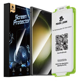 MAGIC JOHN 2 Pack Galaxy S23 Ultra Screen Protector – Practical Birthday and Holiday Gift for Samsung Owners with Easy Install Tray
