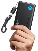 INIU 45W Power Bank Gift for Tech Lovers, 10000mAh USB-C Charger with Attached Cable in Five Colors for Birthday and Holiday Gifting