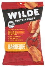 Wilde Snacks Protein Chips BBQ – Single-Ingredient-Focused Snack for Clean Pantry, 4 oz Pouch