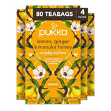 Pukka Herbs Lemon Ginger Herbal Tea – Travel-Friendly Single-Serve Bags for Camping and Patio Mornings