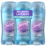 Secret Fresh Antiperspirant Deodorant for Women – Clean Vanity Staple with Invisible Solid and Scent Variety Pack of 3, 2.6 oz Sticks