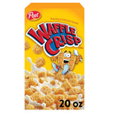 Waffle Crisp Cereal – Portable Sweet Snack for Camping Trip Food Bag, 20 OZ Box
