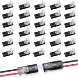 Lumifydeco Waterproof-Rated LED Strip Connector – Patio Landscape 24VAC Light Wiring, 2-Pin Locking Plug
