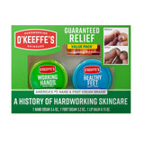 O'Keeffe's Holiday Stocking Stuffer Trio – Christmas Gift for Caregivers, Hand and Foot Repair Cream Plus Vitamin E Lip Balm