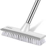 SetSail 51 Inch Adjustable Floor Scrub Brush with Squeegee – Sleek Stainless Steel Handle for a Tidy, Modern Bathroom Aesthetic