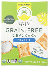 ARTISAN TROPIC Organic Sea Salt Crackers, 4.25 OZ – Lunchbox Snack for Kids, Organic and Simple