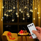 String Lights LED Curtain – Child-Safe Nursery and Kids Bedroom Wall Light, Low-Voltage No-Flicker 96 LED
