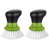 MR.SIGA Modern Kitchen Scrub Brush – Sleek Palm Brush Design for a Polished, On-Trend Sink Station Look, Gray, Pack of 2