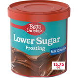 Betty Crocker Reduced Sugar Chocolate Frosting – Convenient Pantry Frosting for Meal Prep, Potluck Desserts, and Weeknight Treats