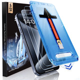 MAGIC JOHN 2 Pack iPhone 15 Pro Screen Protector – Minimalist Auto-Align Tempered Glass for Clean, Clutter-Free Setup