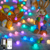 JMEXSUSS 100 LED Shatterproof Globe String Lights – UL Certified Low Voltage Flameless Lights with Timer for Safe Bedroom and Home Use