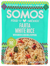 SOMOS Fajita White Rice – Mild Non-Spicy Microwave Side for Family Dinners and Kids' Lunches