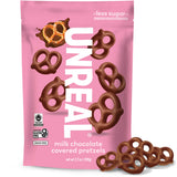 UNREAL Milk Chocolate Covered Pretzels – Wellness Desk Drawer Snack with Only 7g Sugar
