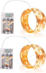 Glowhome Battery Fairy Lights – Romantic Valentine's Day Gift for Her, 16ft Copper Wire Twinkle Lights
