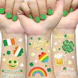 St. Patrick's Day Temporary Tattoos for Kids – 56 Shamrock Face Stickers, Safe Party Favors for Classroom and Birthday
