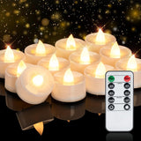 Homemory Child-Safe Flameless LED Tea Lights 12-Pack – Cool-Touch Glow for Nursery, Playroom, and Kids' Bedrooms