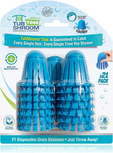 TubShroom Toss Disposable Bathtub Drain Strainers - Chemical-Free Hair Traps Safe for Kids, Pets, and Septic Systems