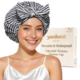 Yanibest Shower Cap for Women – Thoughtful Birthday Gift for Her, Reusable Waterproof Hair Protector with Cute Print