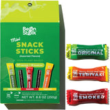 Bean Stalk Savory Vegan Mini Snack Sticks - Assorted Flavors - Portable Plant Protein for Hiking and Camping