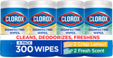 Clorox Disinfecting Wipes for Nursery and High Chair Zones, Bleach-Free Family Disinfection, 75 Count, Pack of 4