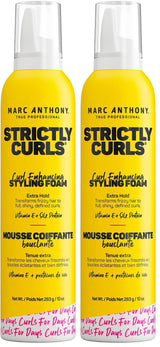 Marc Anthony Strictly Curls Styling Foam – Clean Beauty Curl Mousse, One Step Sulfate Free Formula for Simple Routines