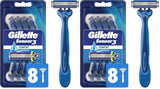 Gillette Sensor3 Comfort Disposable Razors – Clean Design Everyday Shave for the Clutter-Free Bathroom
