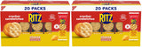 RITZ Cheese Sandwich Crackers, Lunchbox Snack for Kids' School Cafeteria Lunches, 20 Individually Wrapped Packs
