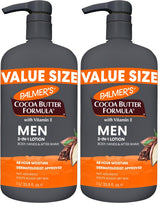 Palmer's Men's Cocoa Butter Face & Body Moisturizer for the Home Office, Non-Greasy 48-Hr Hydration Between Meetings