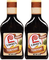 Lawry's Teriyaki With Pineapple Juice Marinade – Keto-Friendly Teriyaki Marinade for Low-Carb Lifestyles, 12 fl oz