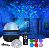 LUMENA 2 in 1 Night Light Projector – Housewarming Gift for Couples, RGB Aurora and Ripple Lamp for Living Room and Bedroom Decor