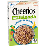 Cheerios Veggie Blends Blueberry Banana Cereal – Clean Label Gluten Free Cereal for the Home Office Snack Drawer and Gym Bag