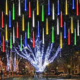 Joomer Meteor Shower Lights – Flame-Free Holiday Lighting Safe for Kids & Pets, UL Certified Low Voltage Adapter