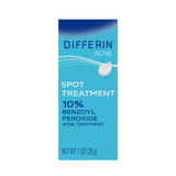 Differin 10% Benzoyl Peroxide Spot Treatment – Single-Step Targeted Blemish Care, Streamlined 1 oz Tube