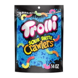 Trolli Sour Brite Crawlers Sweet and Sour Gummy Worms – 14 oz Resealable Bag for Kids' Birthday Party Favor Bags