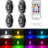 Compact Wireless Strobe Light 4-Pack – Tool-Free Velcro Mounting for Clean, Drill-Free Installations