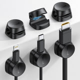 Lamicall Spring Cord Holder – Living Room Entertainment Center Wire Manager, Stylish Adhesive Clips