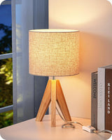 EDISHINE Tripod Table Lamp – Flameless Soft Glow Night Light for Nurseries and Pet Homes