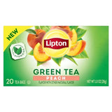 Lipton Peach Green Tea Bags – Clutter-Free Pantry Staple for Intentional Kitchens, 20 Bags