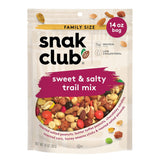 Snak Club Sweet & Salty Trail Mix, Family Size – Office Desk Drawer Snack for Midday Focus, 14 oz Pouch