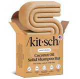Kitsch Coconut Oil Shampoo Bar - Travel and Gym Bag Must for Curly Hair, TSA Friendly Solid Wash