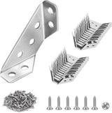PlusRoc 12-Pack Stainless Steel Corner Brackets - Thoughtful Housewarming Gift for DIYers, Polished Hardware in Ready-to-Give Pack