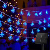Brightown Solar Snowflake String Lights – 3000K Cozy Warm White Bedroom and Living Room Aesthetic Decor