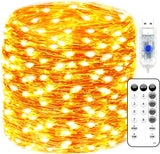 LuminHue 66ft Waterproof Fairy Lights USB – Patio String Lights for Outdoor Dining and Garden Parties