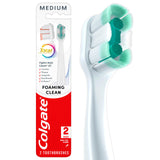 Colgate Total Active Prevention Foaming Clean Toothbrush – Soft Bristle Manual Brush for Sensitive Gums, Mindful Nightly Brushing Ritual