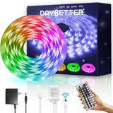 DAYBETTER LED Strip Lights 32.8ft – Clean White and Neutral Tone Accent for Intentional Minimalist Bedrooms