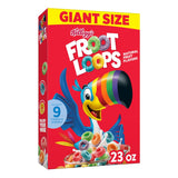 Kellogg's Froot Loops Cereal – Colorful Loops for Kids' Lunchboxes and After-School Snacking, 23 oz