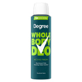 Degree Men Active Fresh Whole Body Deodorant Spray for Trail and Camping Trips, Aluminum Free 72H Odor Protection