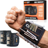 HIEEY Magnetic Wristband Tool Set 2 Pcs – Ready-to-Give Housewarming Present for Him Her, Practical Christmas Gift for Husband Dad Carpenter in Gift Box